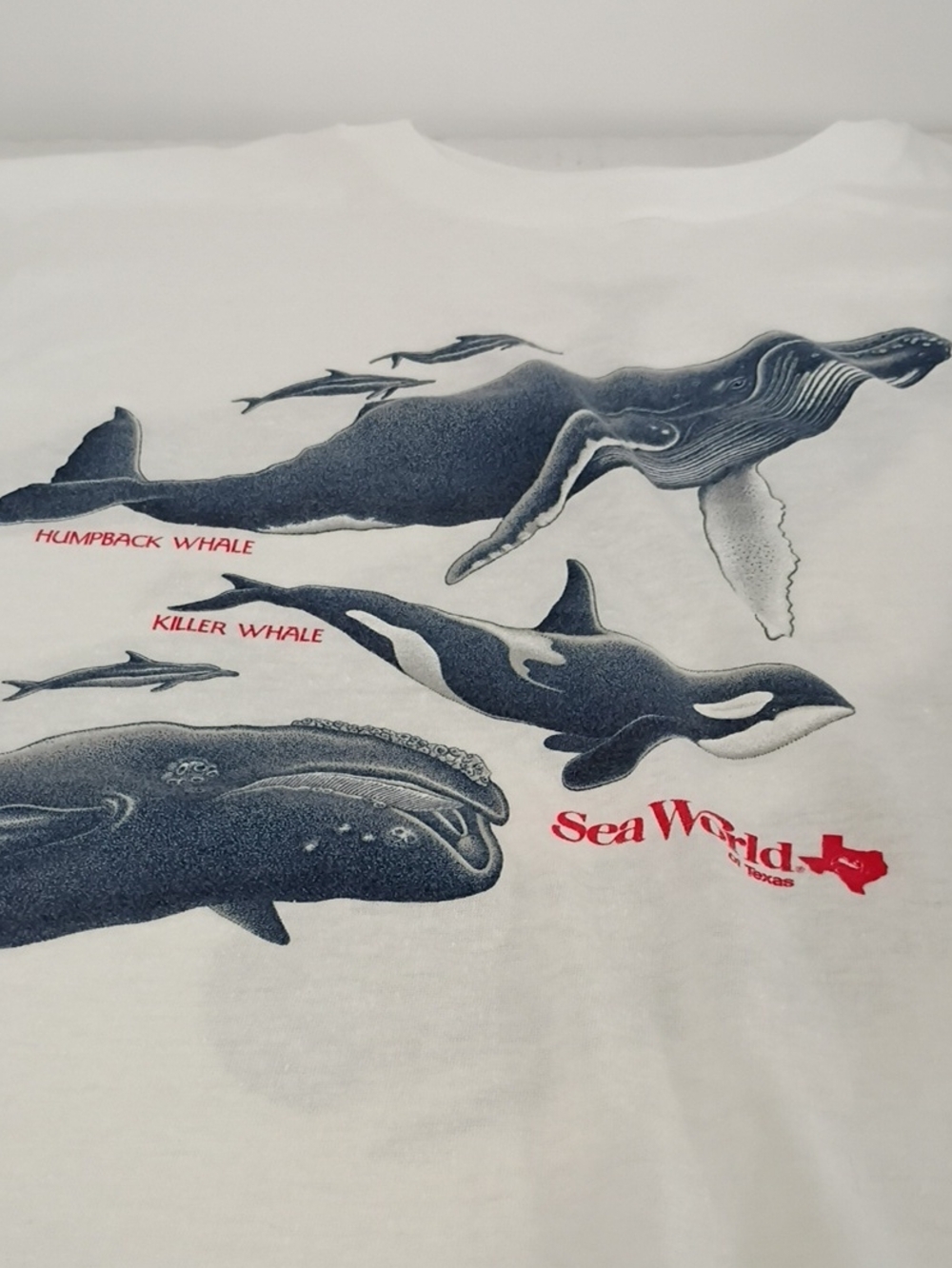 Platinum T's Vtg Single Stitch Whale Graphic T-shirt Sea World Texas Print
